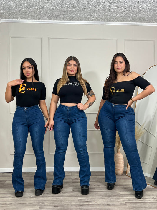 Jeans Flare Azul Lineal | Modelo EZ1104 | EZ Jeans