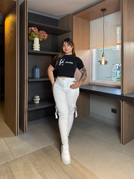 A620 | Skinny Cargo Blanco | Menina