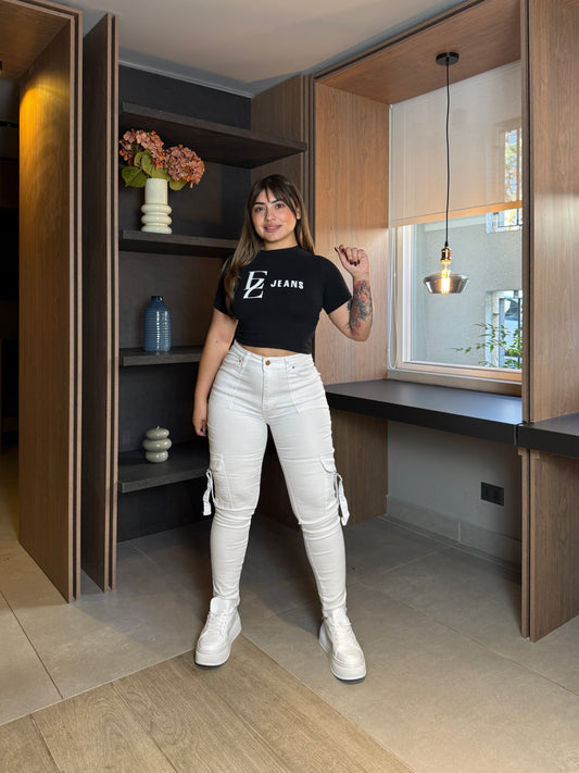 A620 | Skinny Cargo Blanco | Menina