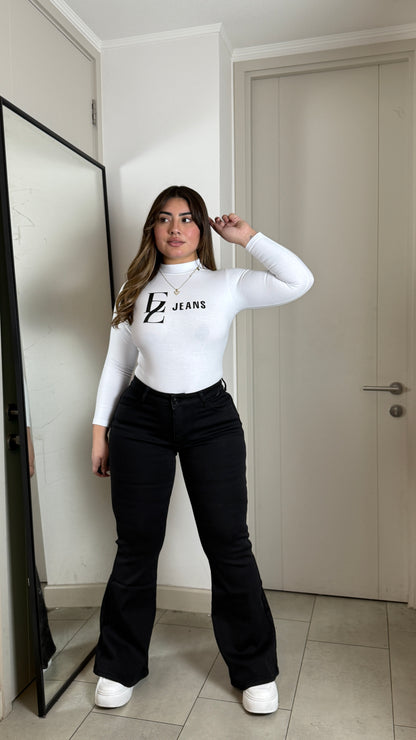 Jeans Flare Forrado Polar Negro | Modelo 20693 | EZ (O1)
