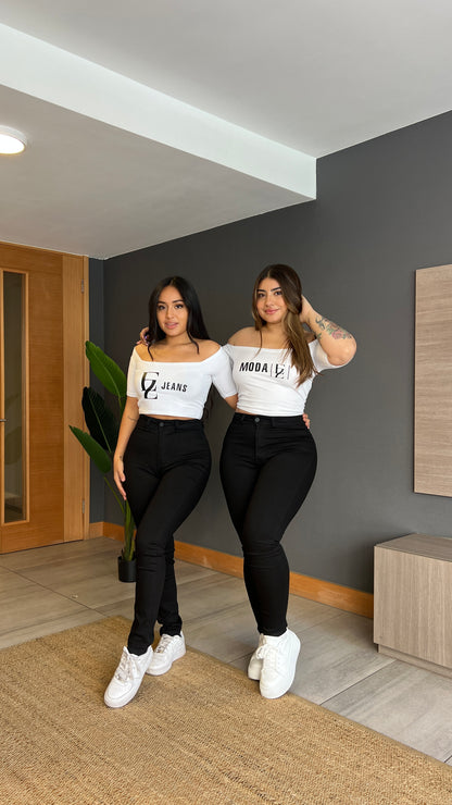 Modelo MB005  |Jeans Skinny Negro | Menina