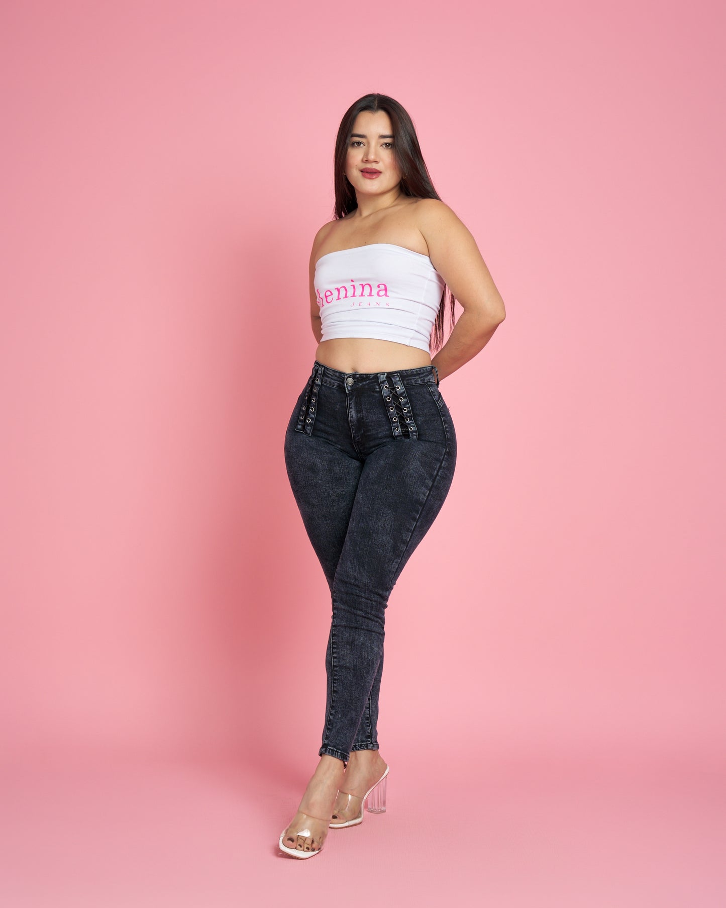 Modelo MB013-1 | Jeans Skinny Trenzado Jaspeado MICROPOLAR |Menina