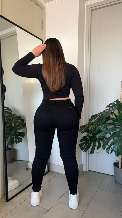 Jeans Skinny Trenzado Azul Marino MICROPOLAR | Modelo MB014  | Menina