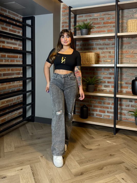 MB7031-3 (C2) | Jeans Recto Brillos | Menina