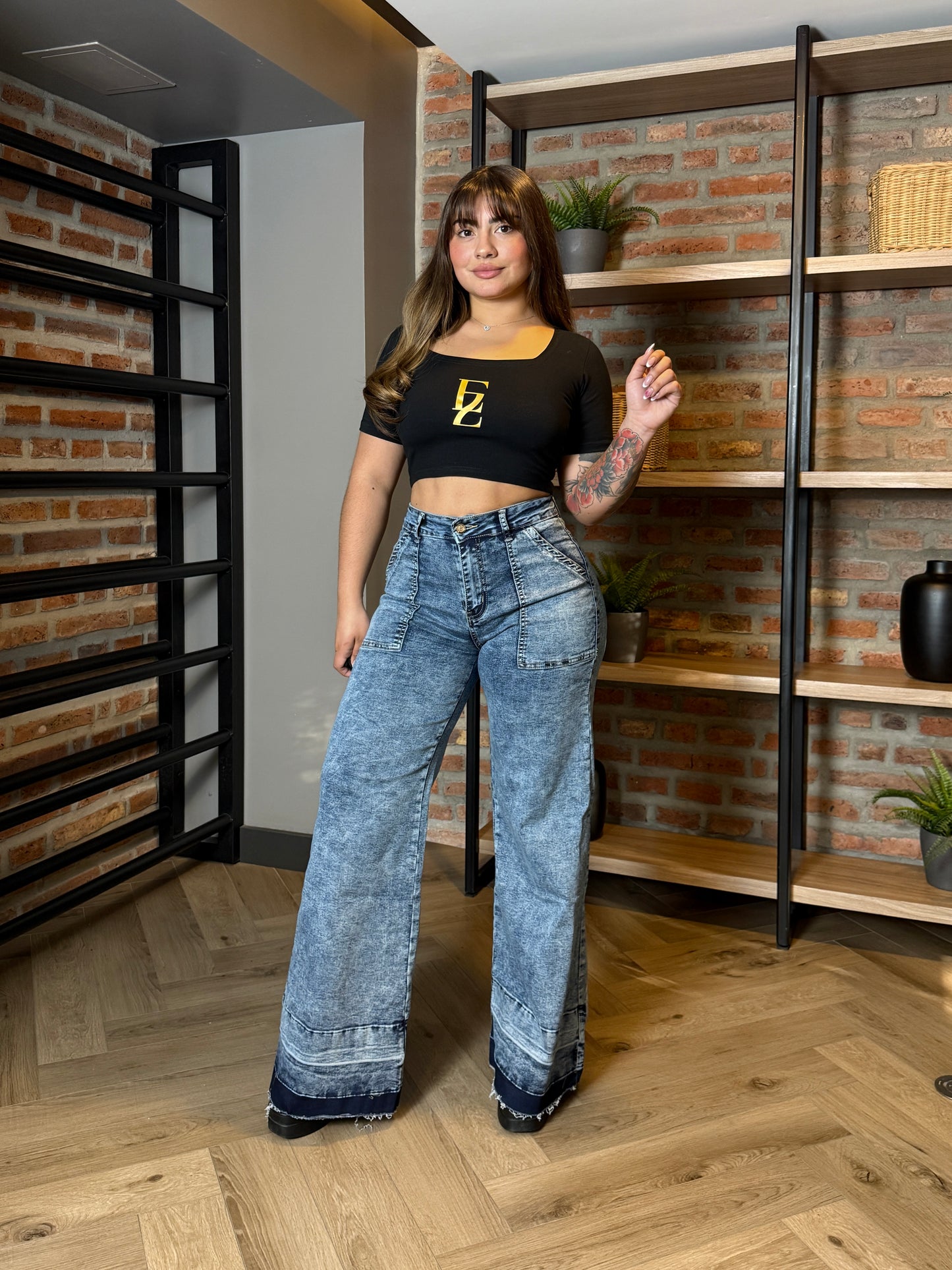 MB7044 (F3) | Jeans Palazzo Azul | Menina