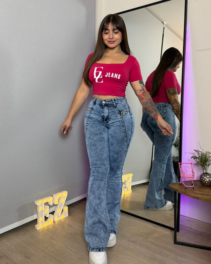 MB7074 (I7) | Flare Celeste Jaspeado | Menina