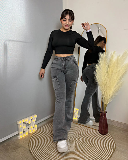 MC1042-2 (A4) | Flare Cargo Grafito | Menina