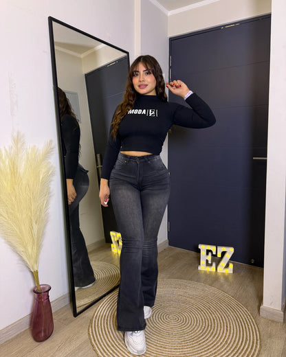 MC5008-2| Flare Faja Grafito Focalizado Bolsillo Tapa | Compra 1 Talla Más (ARRIBA)