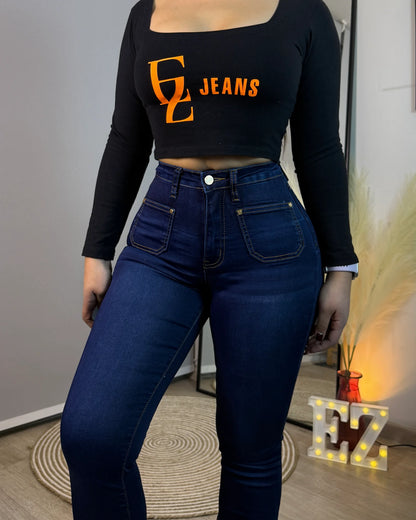 MC5009-1 (I4) | Flare Con Faja Azul Oscuro |
