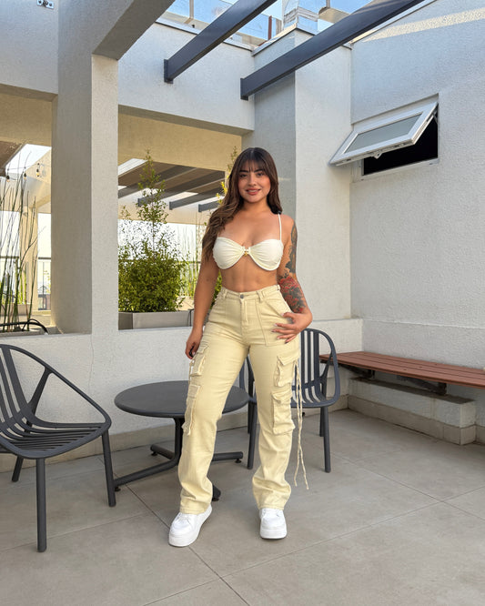 Modelo N20429-1 (D1) |Jeans Cargo Beige |  Menina