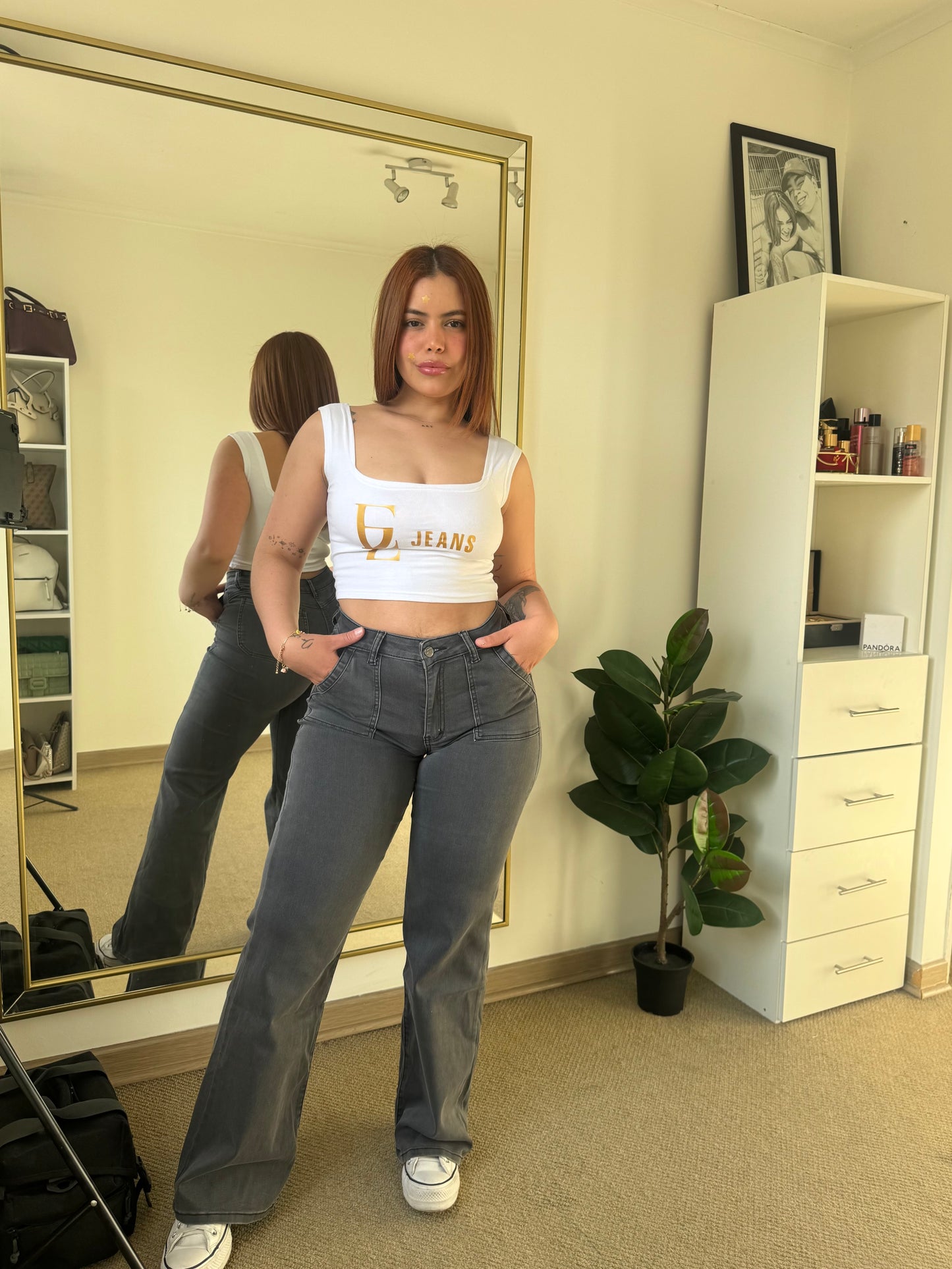 N701-3  | Jeans Recto Gris  | Menina
