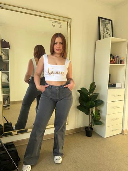 N701-3  | Jeans Recto Gris  | Menina