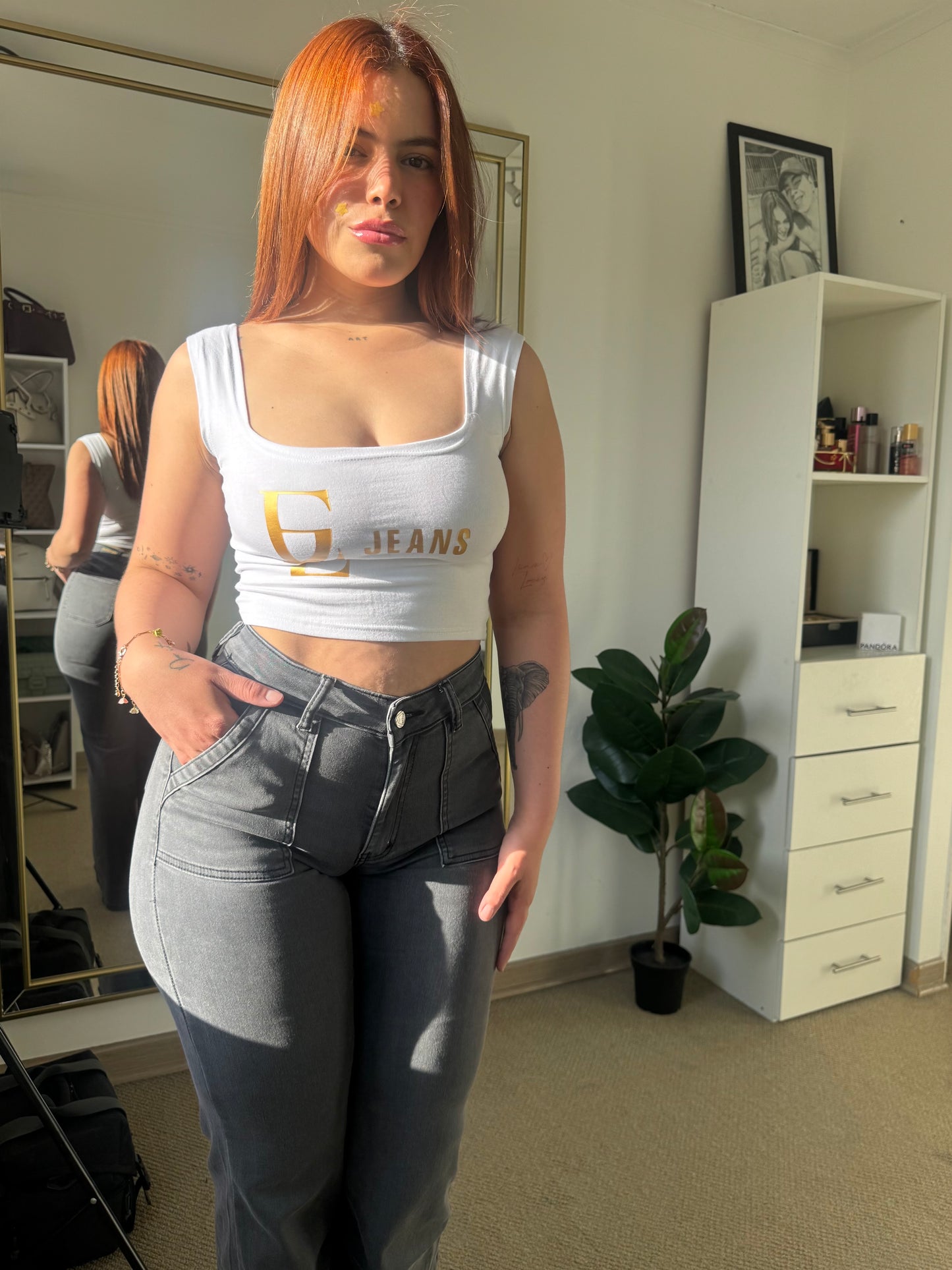 N701-3  | Jeans Recto Gris  | Menina