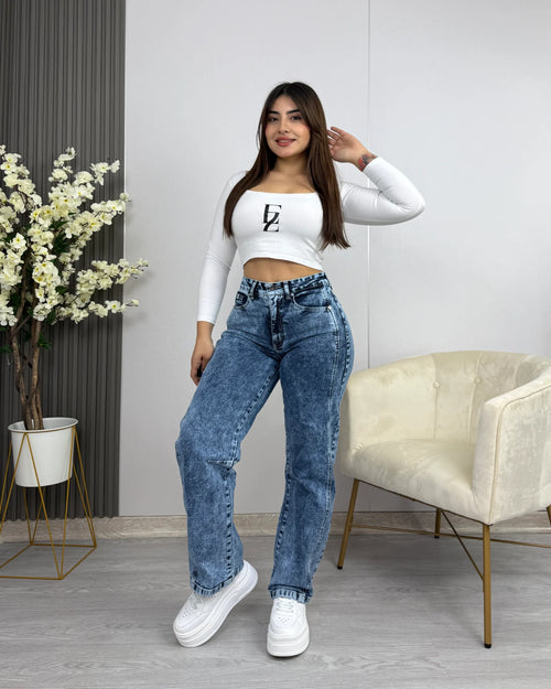 Bali | Baggy Nacional Celeste Jaspeado | EZ ELITE