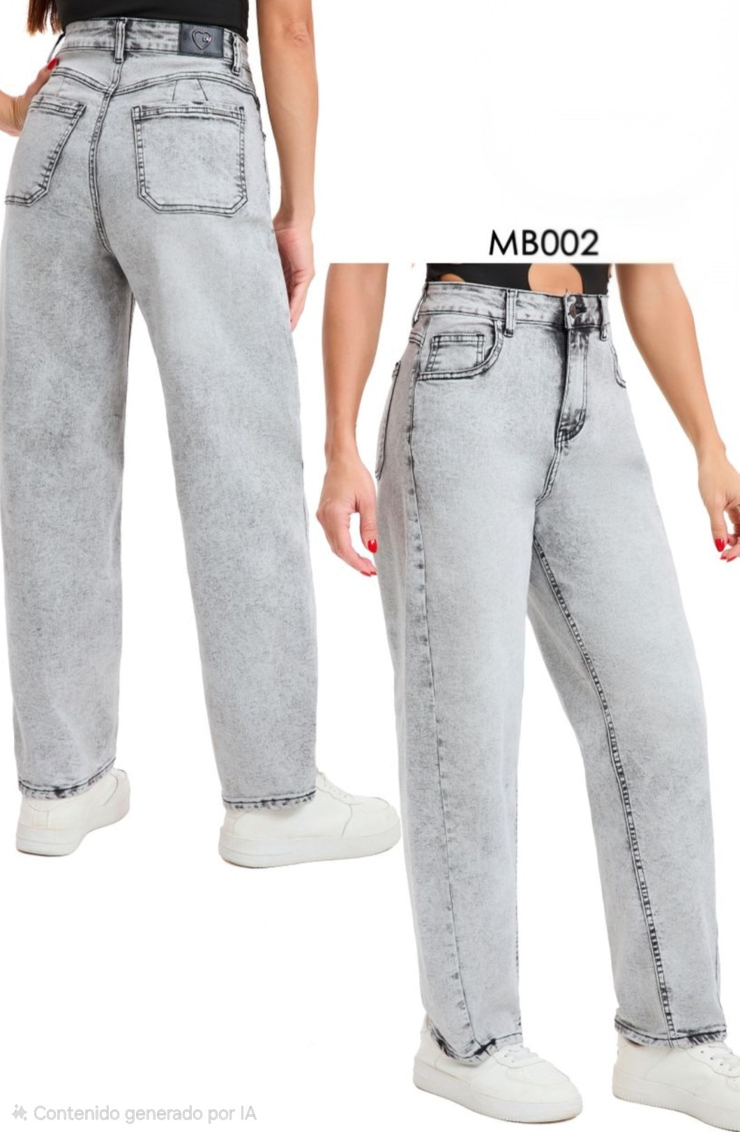 MB002 (N1) | Baggy Gris Jaspeado