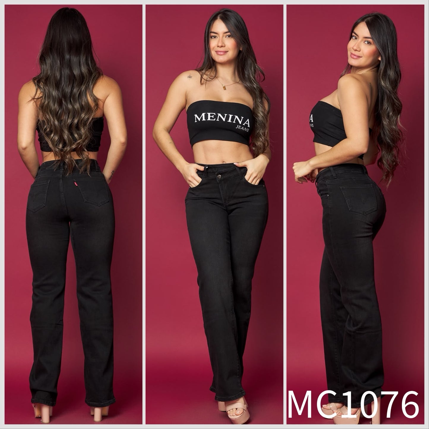 MC1076 (H2) | Wide Leg Asimétrico Negro