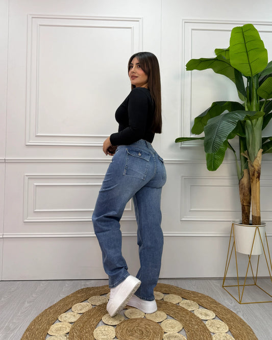 MK106 (M3) | Baggy Azul Bolsillo Con Tapa