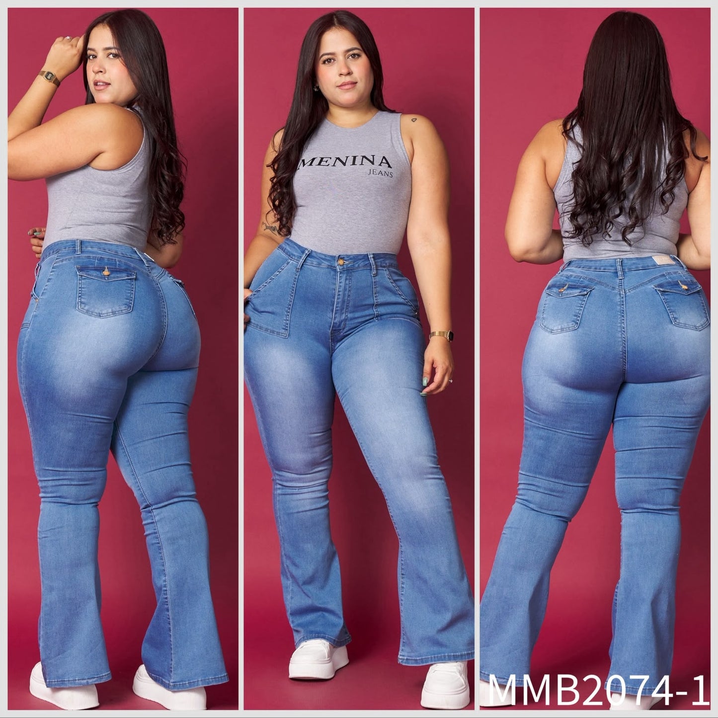 MMB2074-1 (K7) | Flare Azul Focalizado Bolsillo Con Tapa Extralinda
