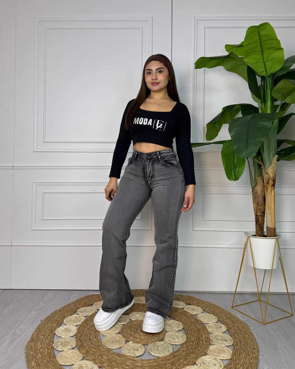 N2604-3 (T2) | Recto Gris Oscuro Bolsillo Con Tapa
