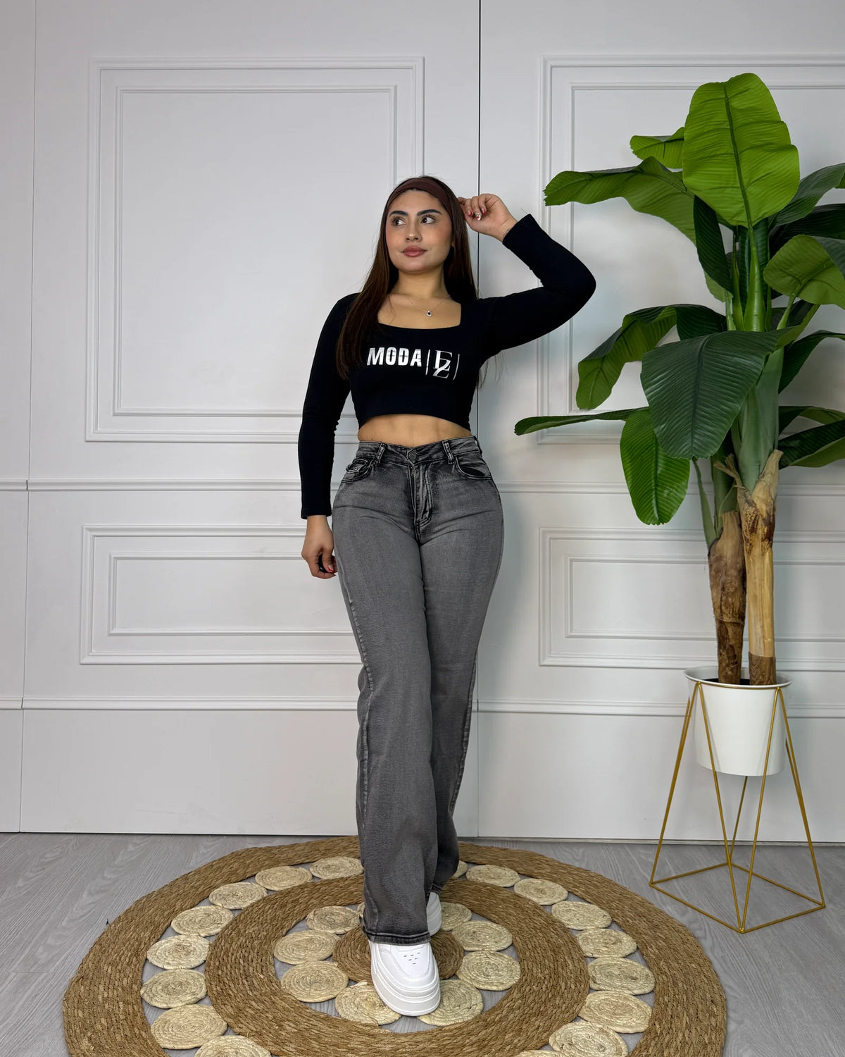 N2604-3 (T2) | Recto Gris Oscuro Bolsillo Con Tapa