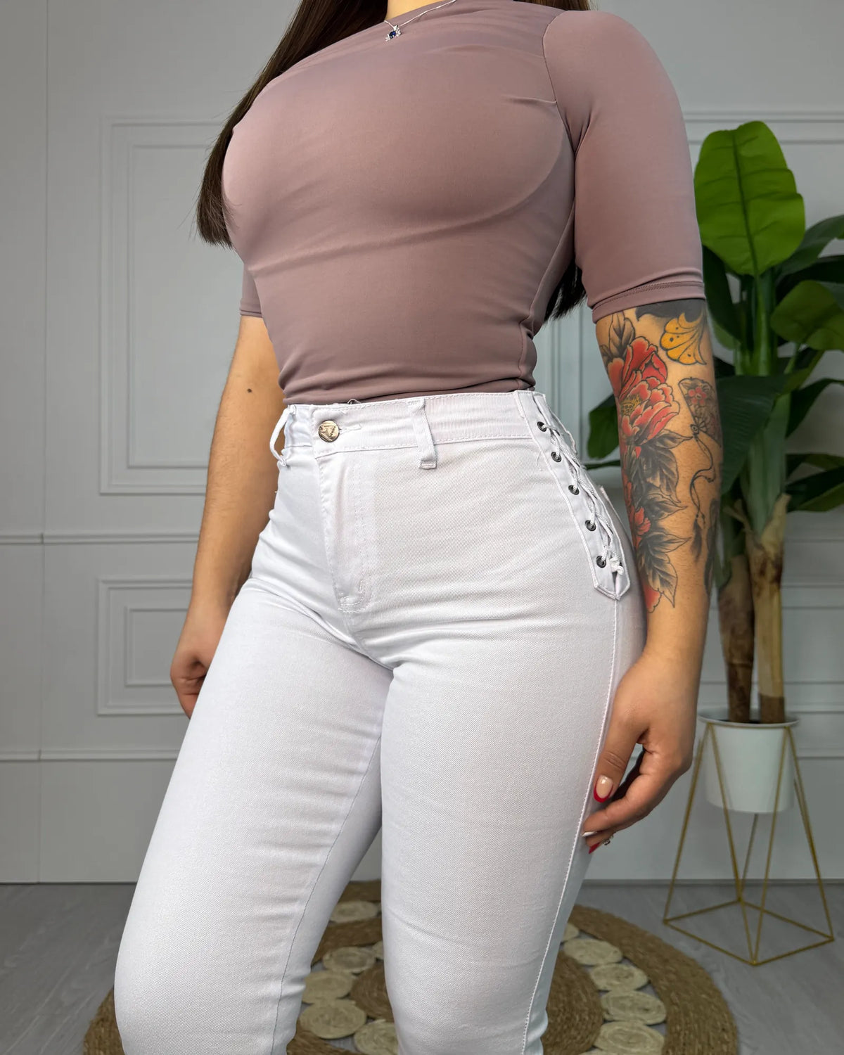 N2607-1 (L2) | Flare Trenzado Blanco