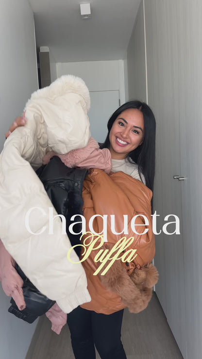 XY07 | Chaqueta Ecocuero Forrada Teddy | Moda Estroz