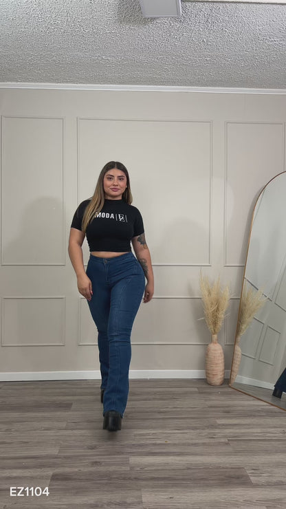 Jeans Flare Azul Lineal | Modelo EZ1104 | EZ Jeans