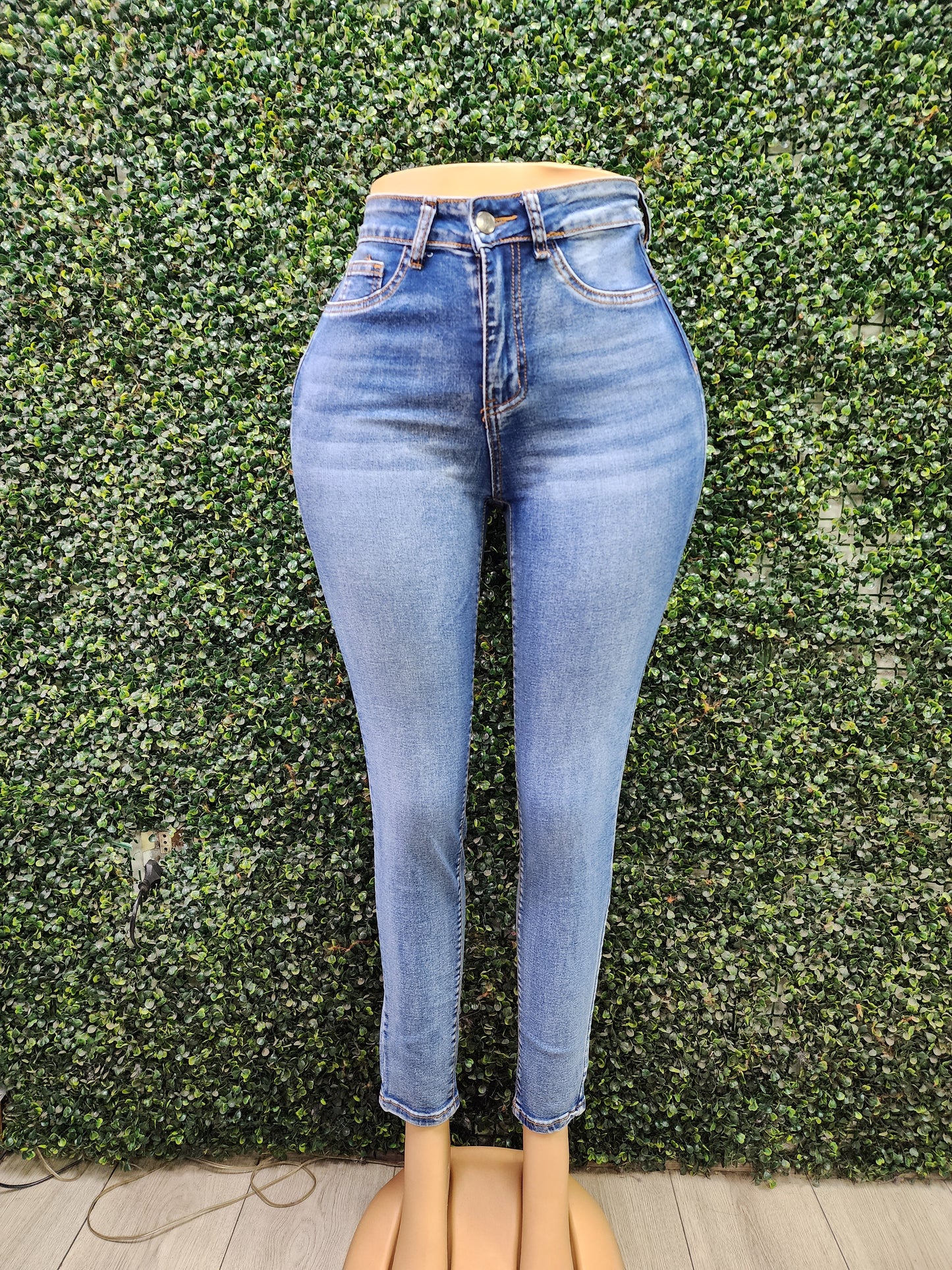 EZ5503 | Jeans Skinny Con Faja Azul  | EZ