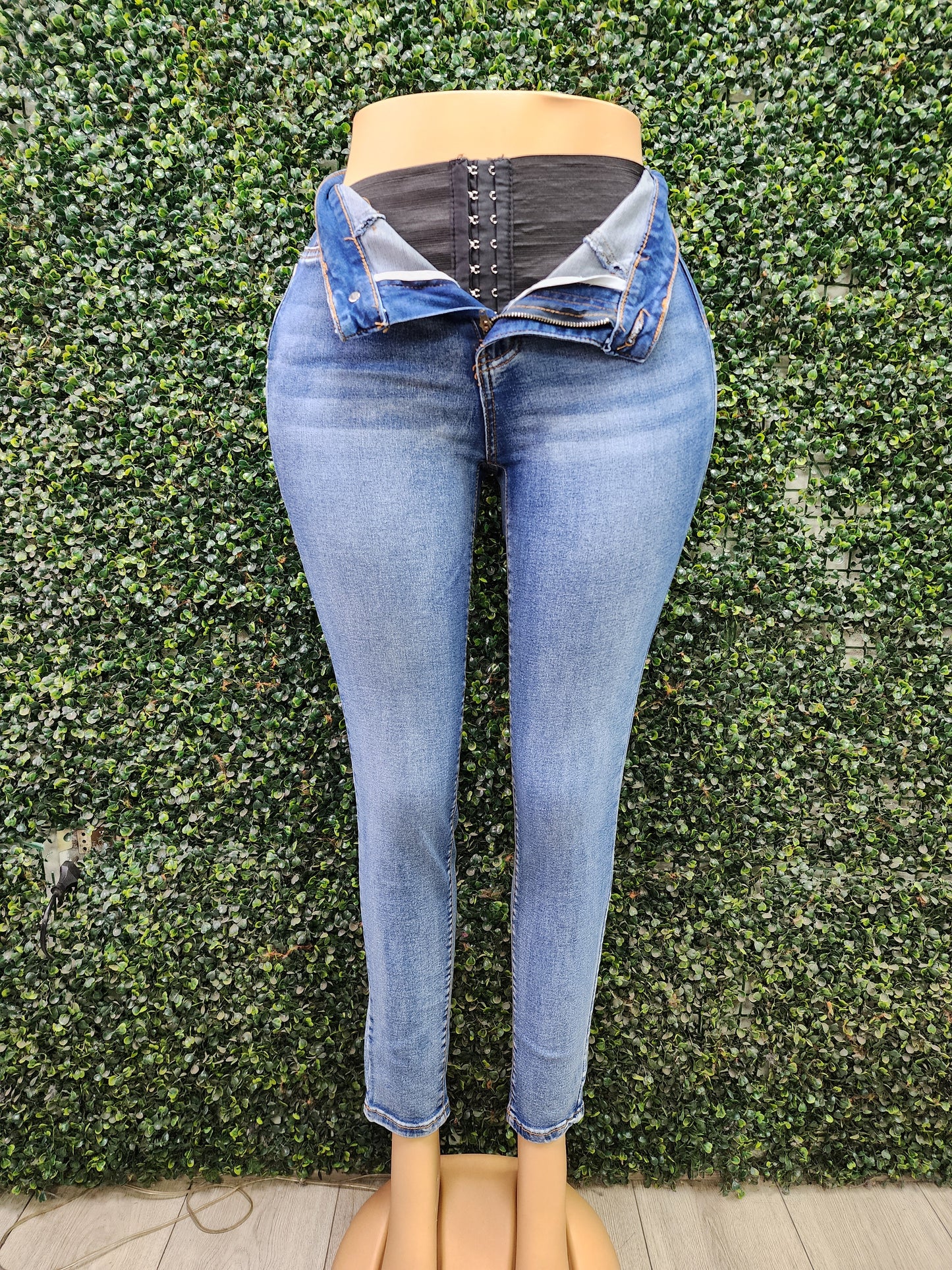 EZ5503 | Jeans Skinny Con Faja Azul  | EZ