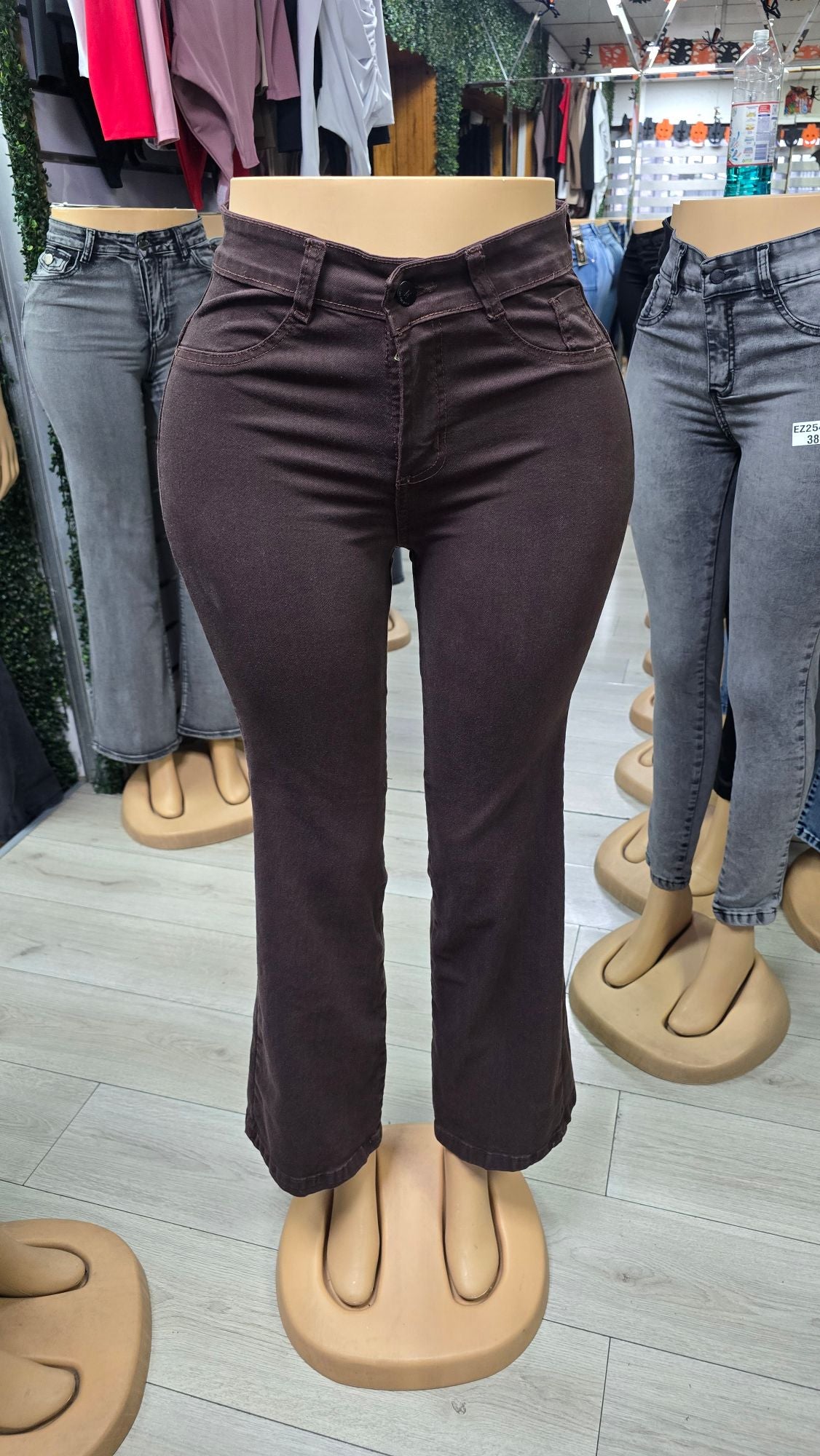 Jeans Sienna flare nacional chocolate Ultra Push Up, vista frontal